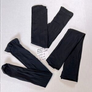 Opaque Black Matte Bloch Footed Dance Tights (3-pack) New